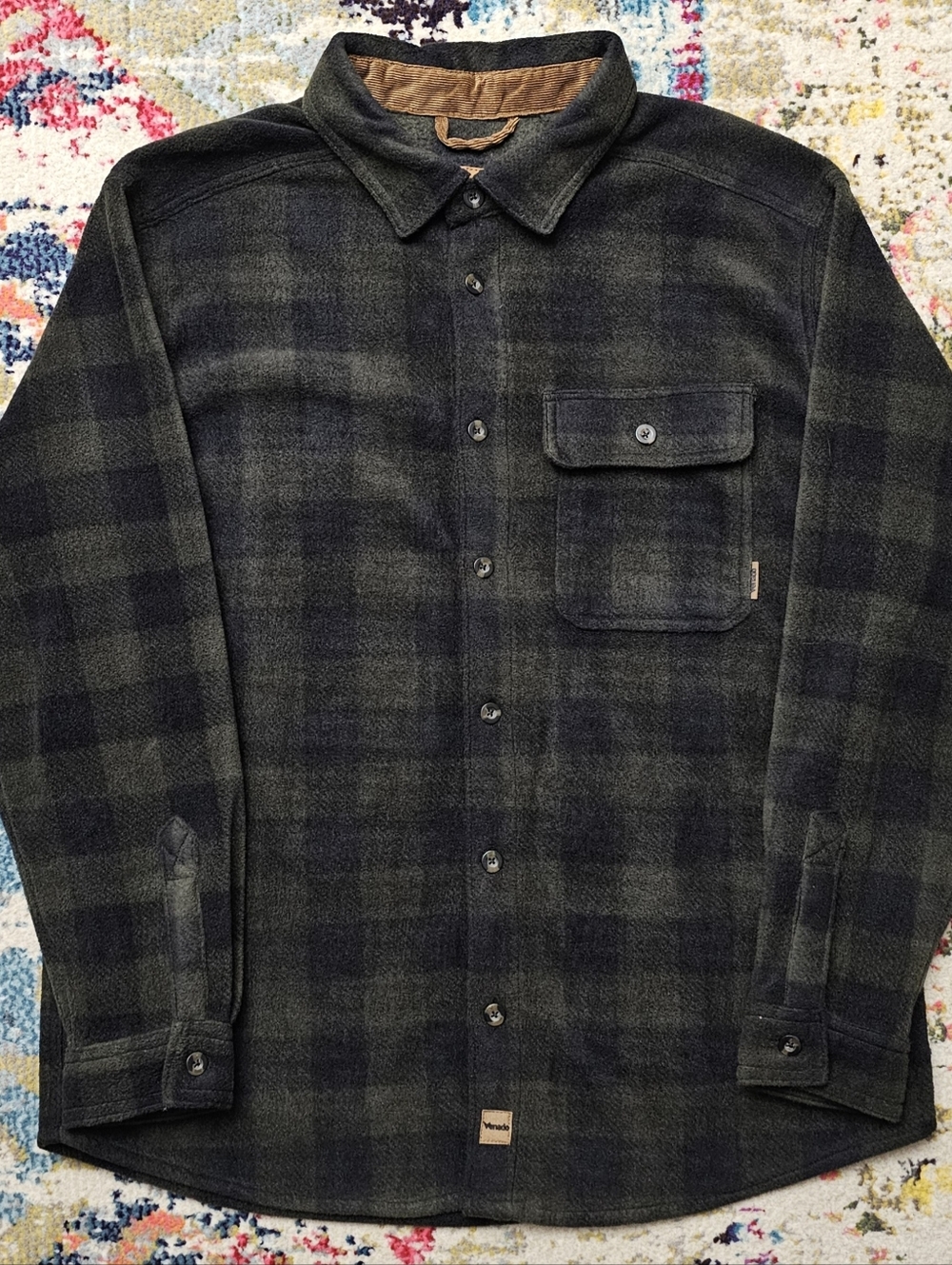 Venado Shirt Mens XL Plaid Flannel Button Front Pocket Workwear Outdoors